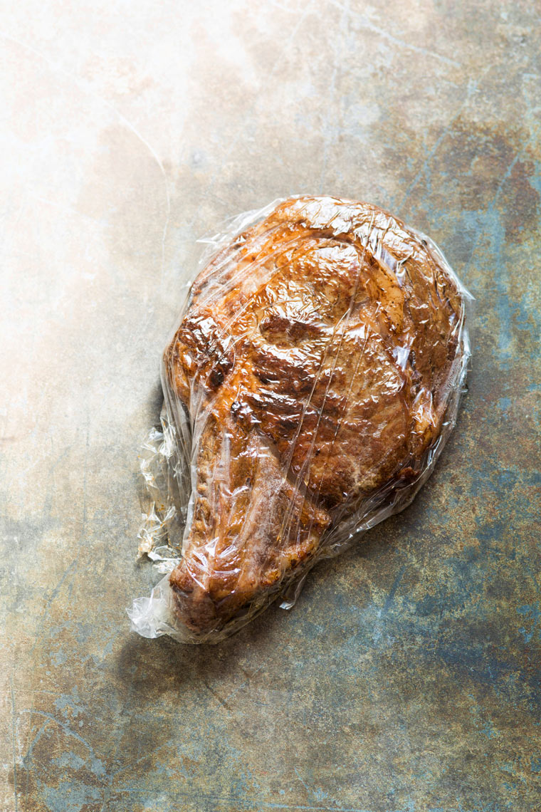 MeatOverhead Wrapped in Plastic  - Beverage Food  Photography- © Aristo Studios